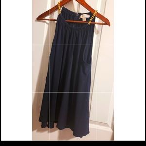 Michael Kors Women's Navy Chain Link Sleeveless Top